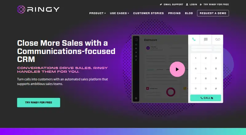 Ringy's own site, as our research read it