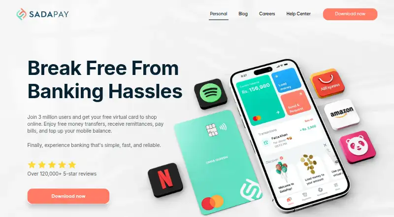 SadaPay's own site, as our research read it