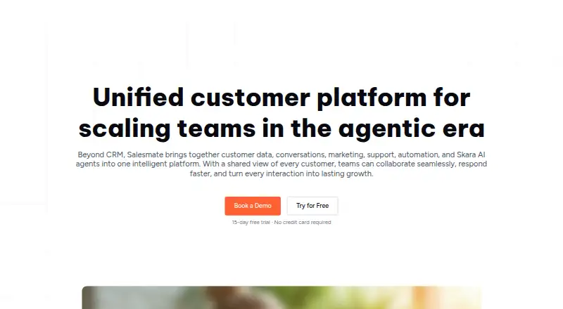 Salesmate's own site, as our research read it