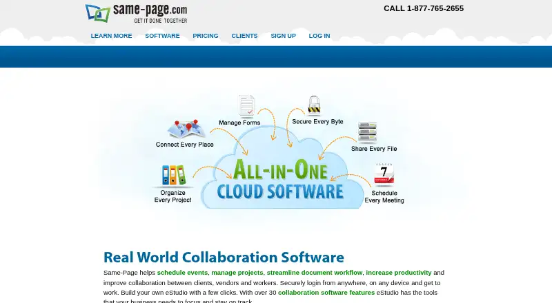 Same-Page eStudio's own site, as our research read it