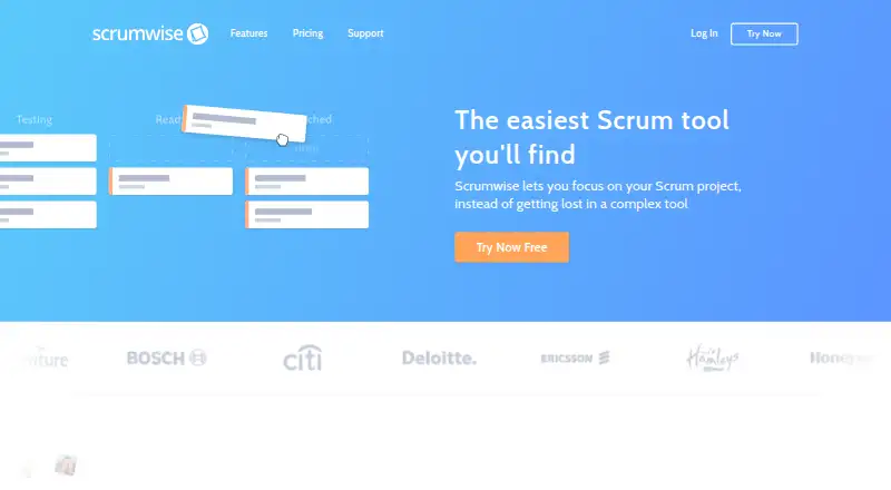 Scrumwise's own site, as our research read it