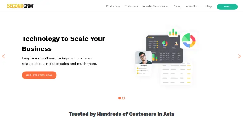 Second CRM's own site, as our research read it