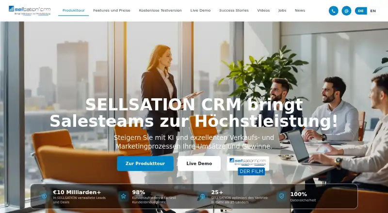 SELLSATION CRM's own site, as our research read it