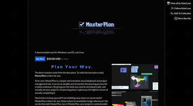 MasterPlan's own site, as our research read it
