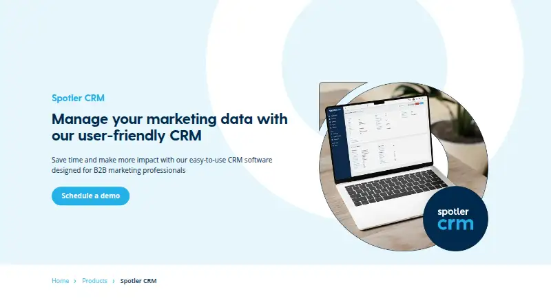 Spotler CRM's own site, as our research read it