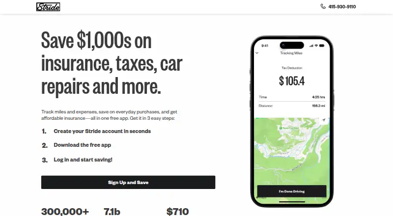 Stride's own site, as our research read it