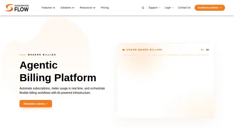 SubscriptionFlow's own site, as our research read it