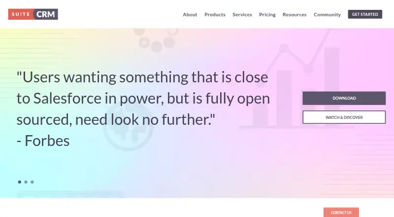 SuiteCRM's own site, as our research read it