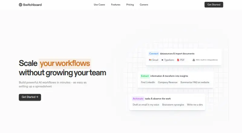 Switchboard's own site, as our research read it