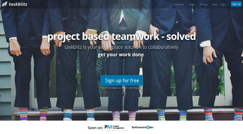taskblitz's own site, as our research read it