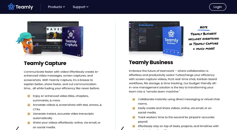 Teamly's own site, as our research read it