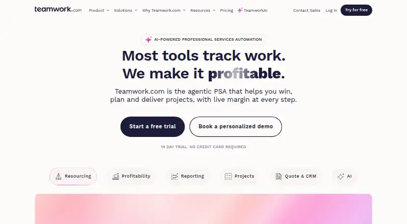 Teamwork.com's own site, as our research read it