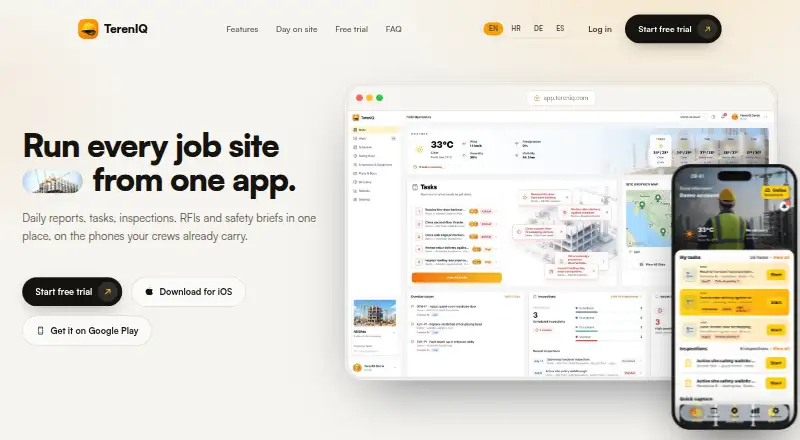 TerenIQ's own site, as our research read it