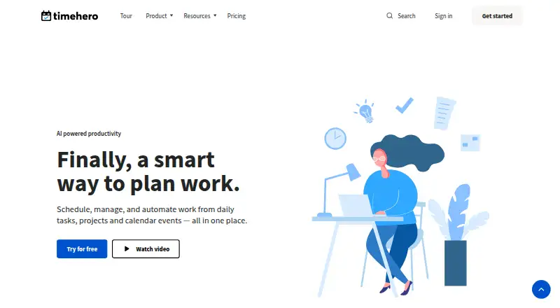 TimeHero's own site, as our research read it
