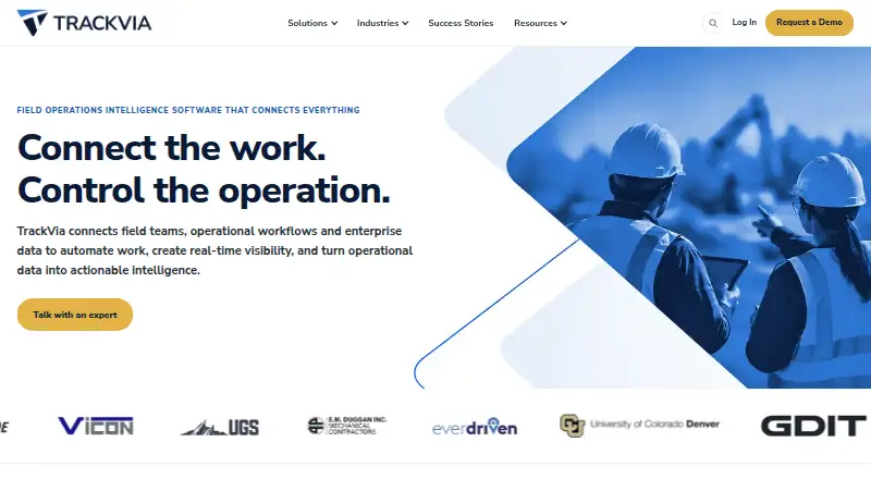 TrackVia's own site, as our research read it