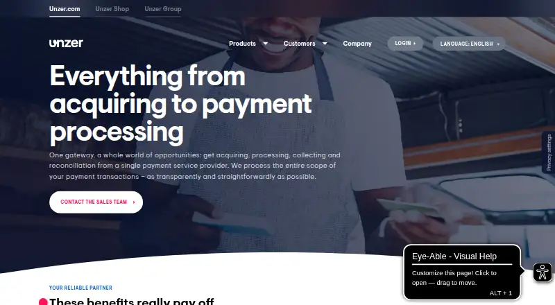 Unzer's own site, as our research read it