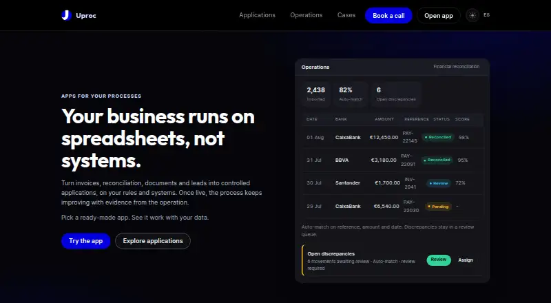 Uproc's own site, as our research read it