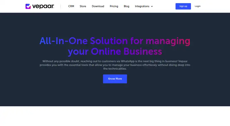 Vepaar's own site, as our research read it