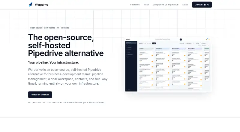 Warpdrive's own site, as our research read it