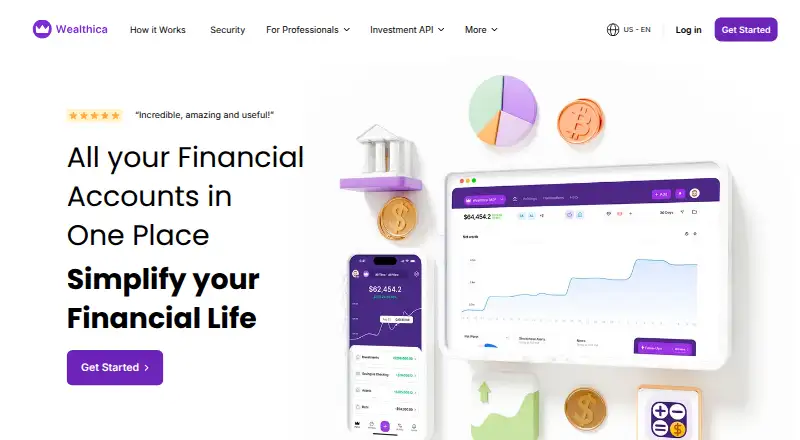 Wealthica API's own site, as our research read it