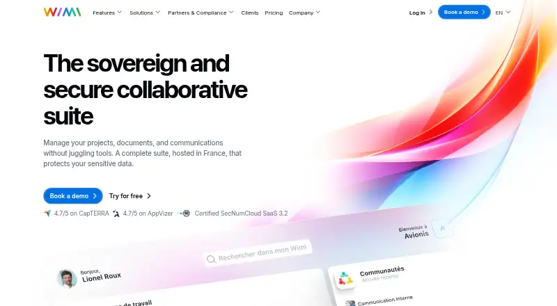 Wimi's own site, as our research read it
