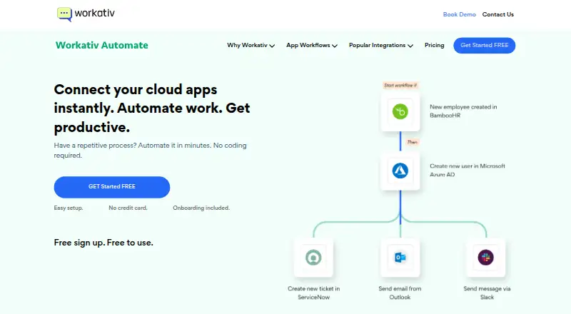 Workativ Automate's own site, as our research read it