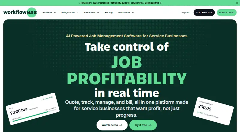 WorkflowMAX's own site, as our research read it