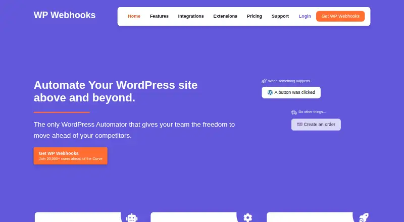 WP Webhooks's own site, as our research read it
