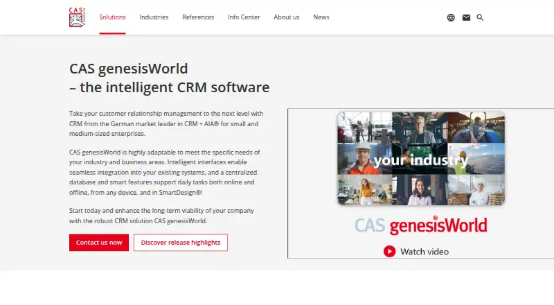 CAS genesisWorld's own site, as our research read it