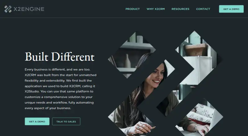 X2CRM's own site, as our research read it