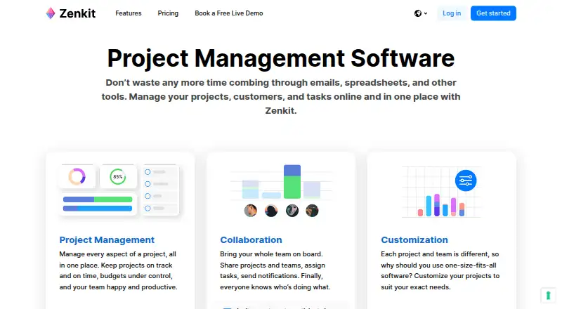 Zenkit Projects's own site, as our research read it