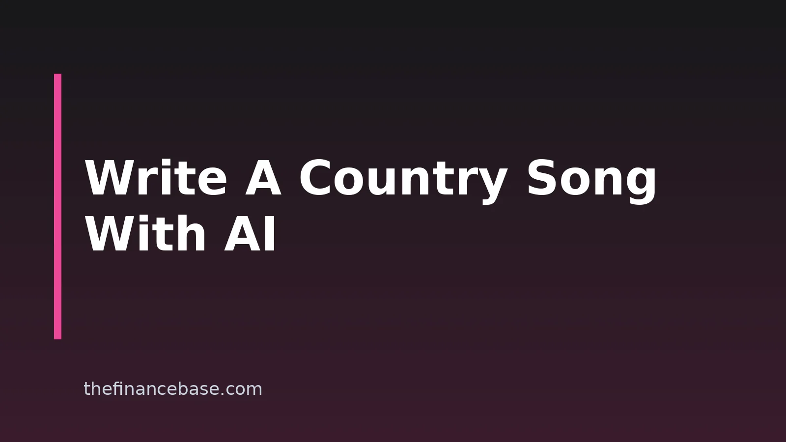 How to Write a Country Song With AI: A Practical Guide
